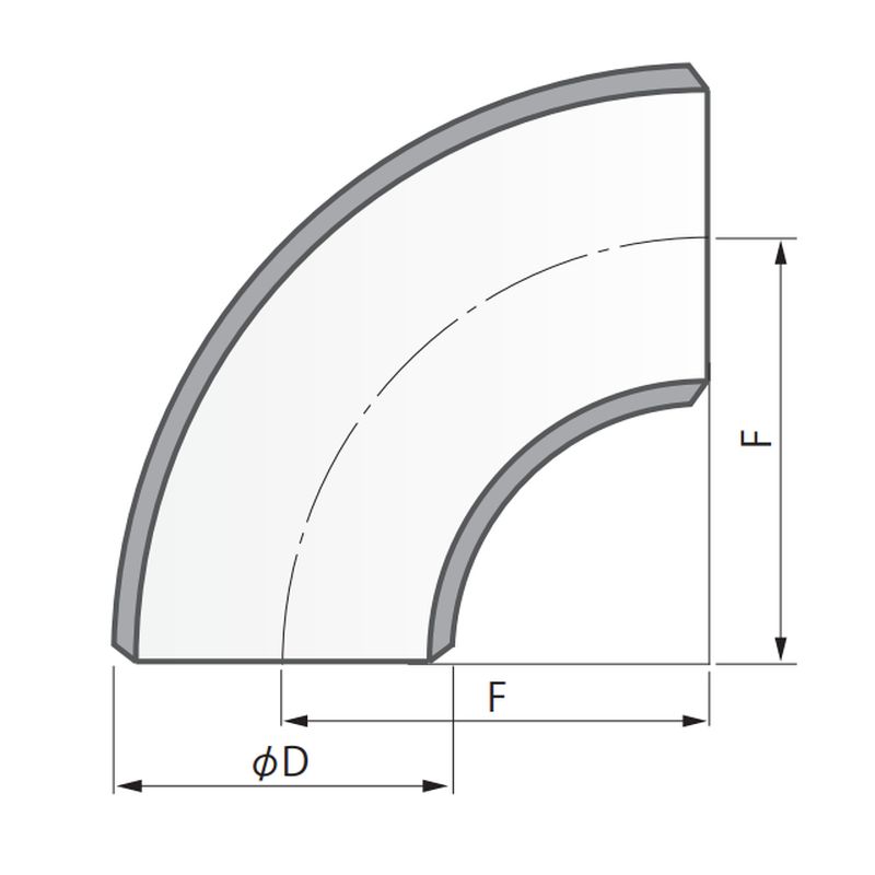 SUS304S-S/80EL ロングエルボ SUS304シームレス S/80