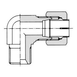 イハラ NE鋼管クイコミ KLE28-080E ホース接続ユニオンエルボ(メス) 28xG1インチ(308544)