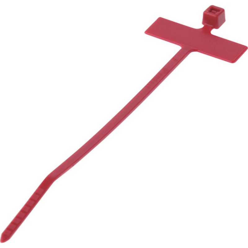 パンドウィット PLM1M-M2 旗型タイプナイロン結束バンド 赤 1000本入