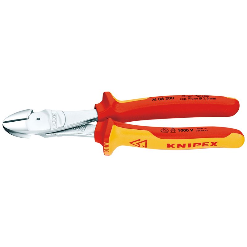 クニペックス(KNIPEX) 7406-200 絶縁強力斜ニッパー 1000V (SB)