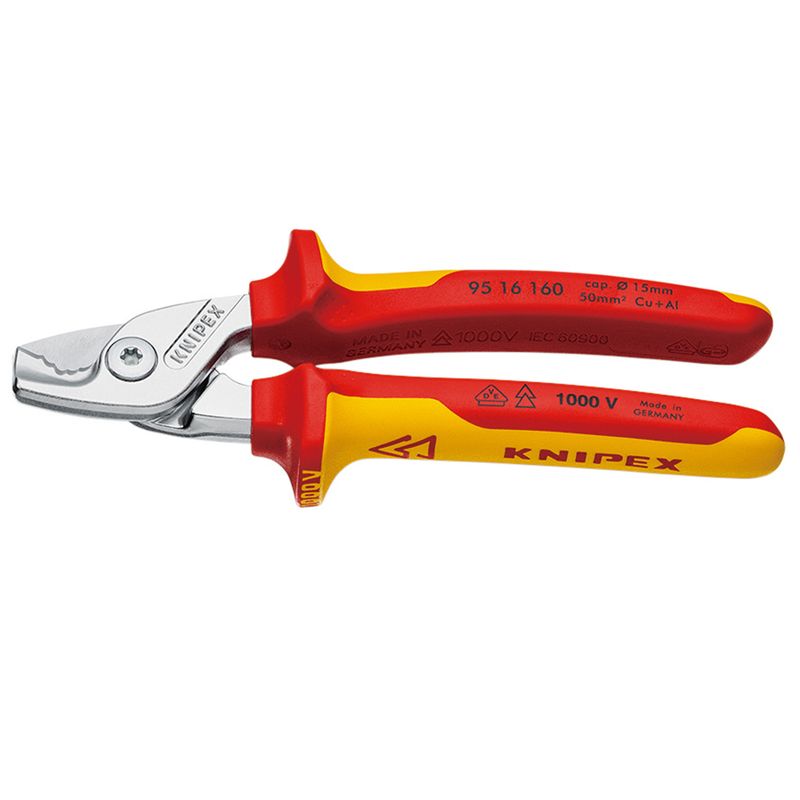 クニペックス(KNIPEX) 9516-160SB 絶縁ケーブルカッター”ステップカット” 1000V