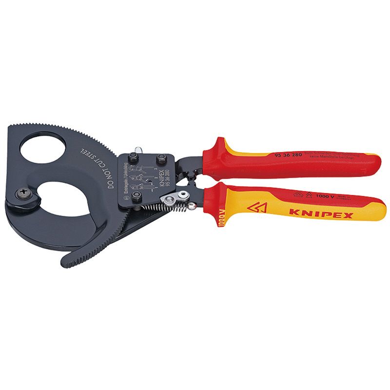 クニペックス(KNIPEX) 9536-280 絶縁ケーブルカッター 1000V(ラチェット式