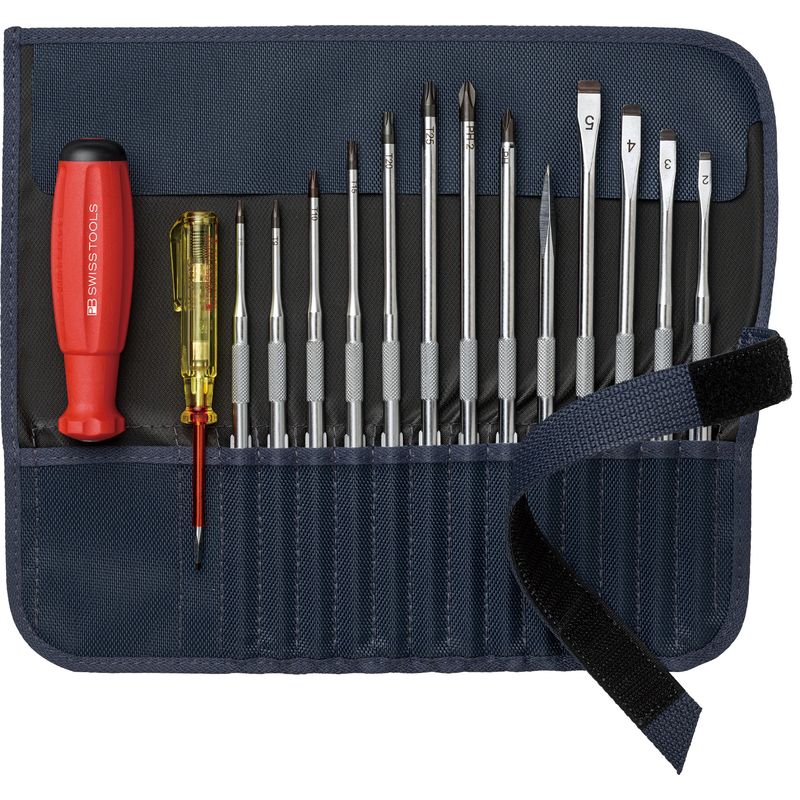 PB SWISS TOOLS 8222GY ���֎��h���C�o�[�Z�b�g 14�{�g �O���[