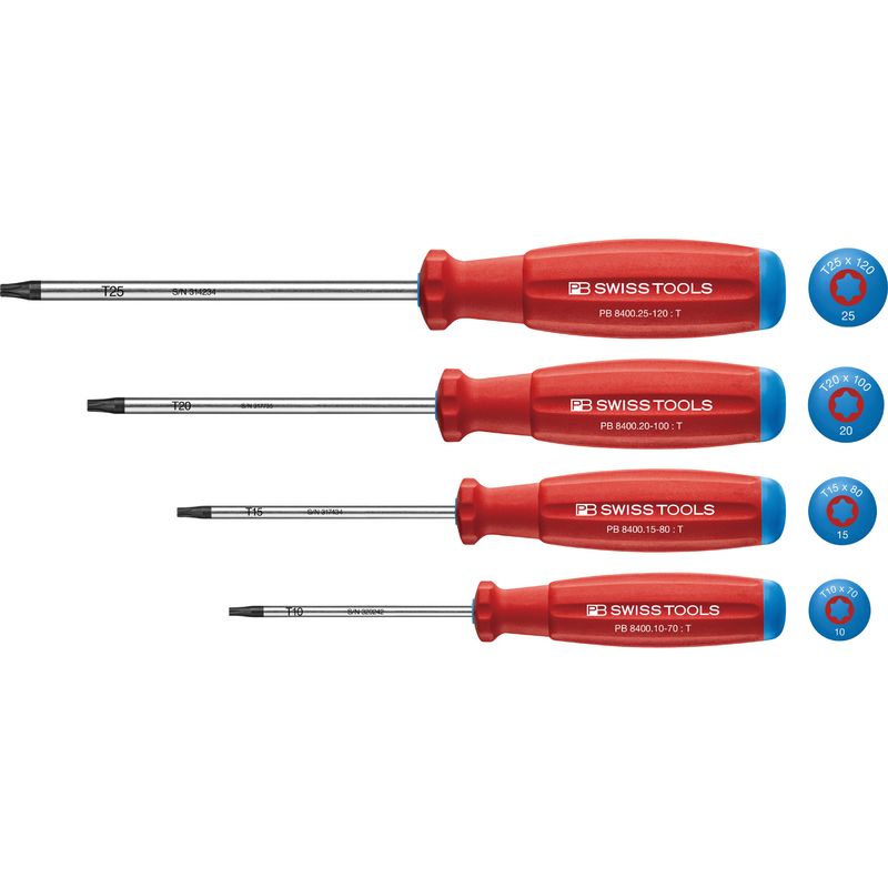 PB SWISS TOOLS 8462 4�{�g �X�C�X�O���b�v�h���C�o�[�Z�b�g(TX)