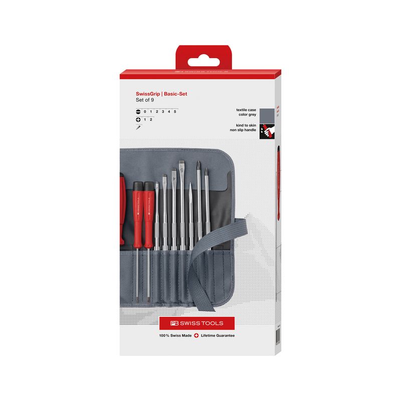 PB SWISS TOOLS 8218GYCBB ���֎��h���C�o�[�Z�b�g9�{�g�O���[(BOX